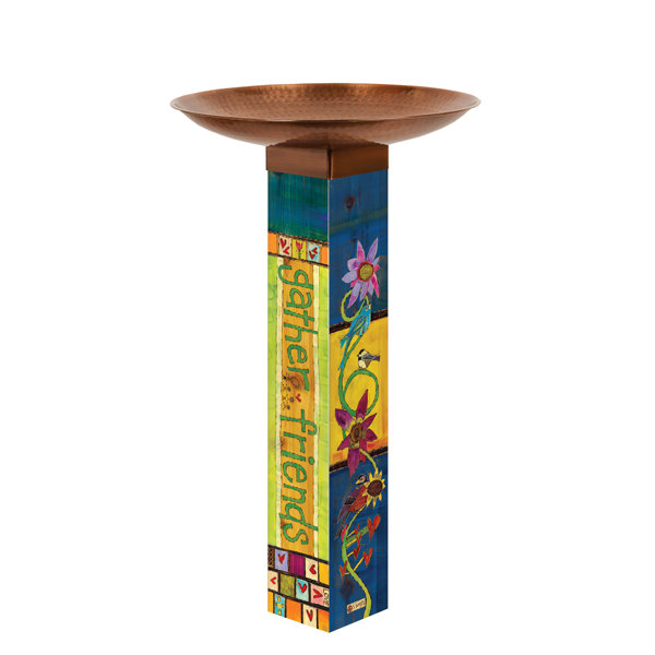 Studio M Gather Friends Bird Bath Art Pole with Copper Topper Wayfair